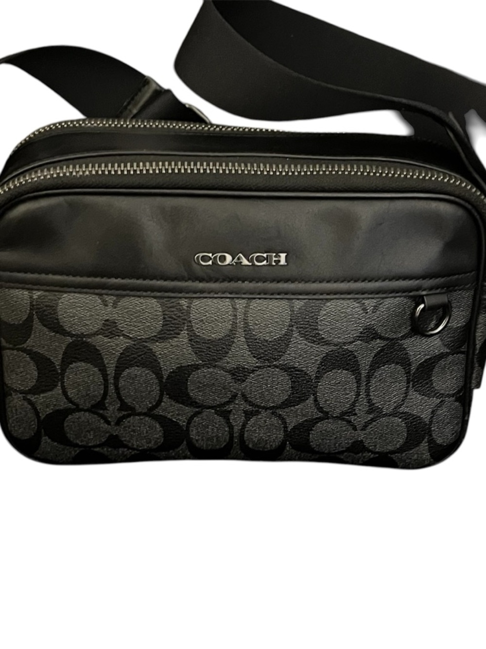 Coach Black Signature Messenger Bag - Picture 2 of 14